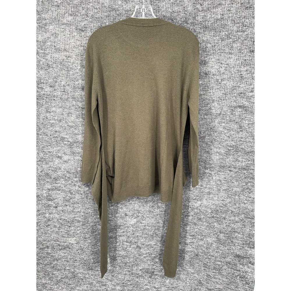 Sandro Sweater Womens Medium Green Belted Wool Cashmere Crewneck Knit Pullover - Picture 6 of 10